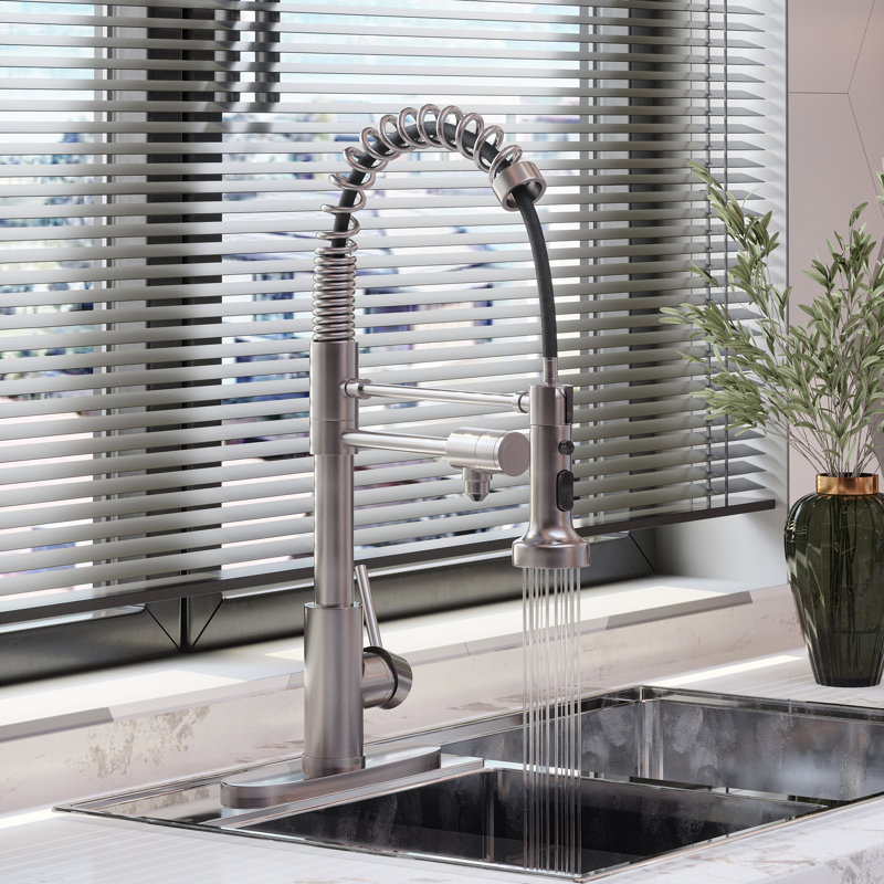 Clihome Pull Down Kitchen Faucet, Brushed Nickel