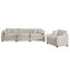 Ensemble de 2 canapés style Mid-Century avec un canapé 3 places et un fauteuil d'appoint, tissu velours côtelé beige clair