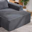 Canapé modulaire en velours côtelé à compression en L 92 po, canapé rembourré doux et désossé moderne avec jeté, aucun assemblage requis pour le salon-126421465