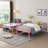 Metal Bunk Bed Pink Twin Over Twin-1657554147