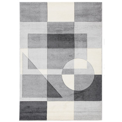 Borel Rectangle 200 cm x 300 cm Geometric Flatweave Area Rug