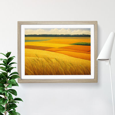 Watercolour Wheat Field Vol.2 1 Piece Single Picture Frame Wall Art