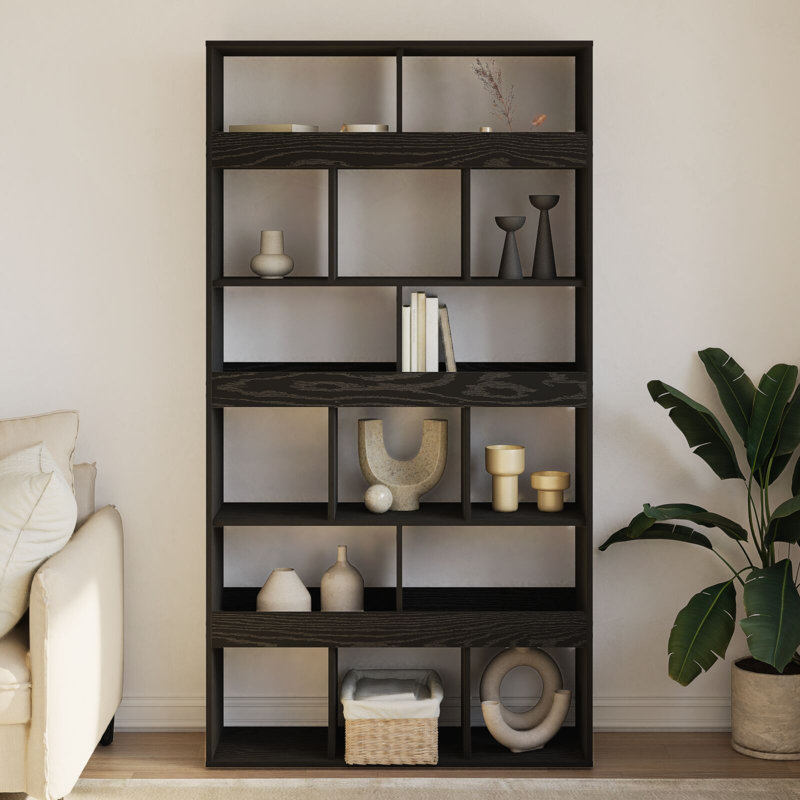Book Cabinet Engineered Wood Bookcase Storage Freestanding Shelf Unit