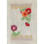 Crispy White Antique Rare Floating Floral Design Pattern American Hooked Rug
