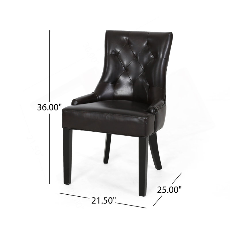 Chaise de salle à manger Cheney, Marron foncé
