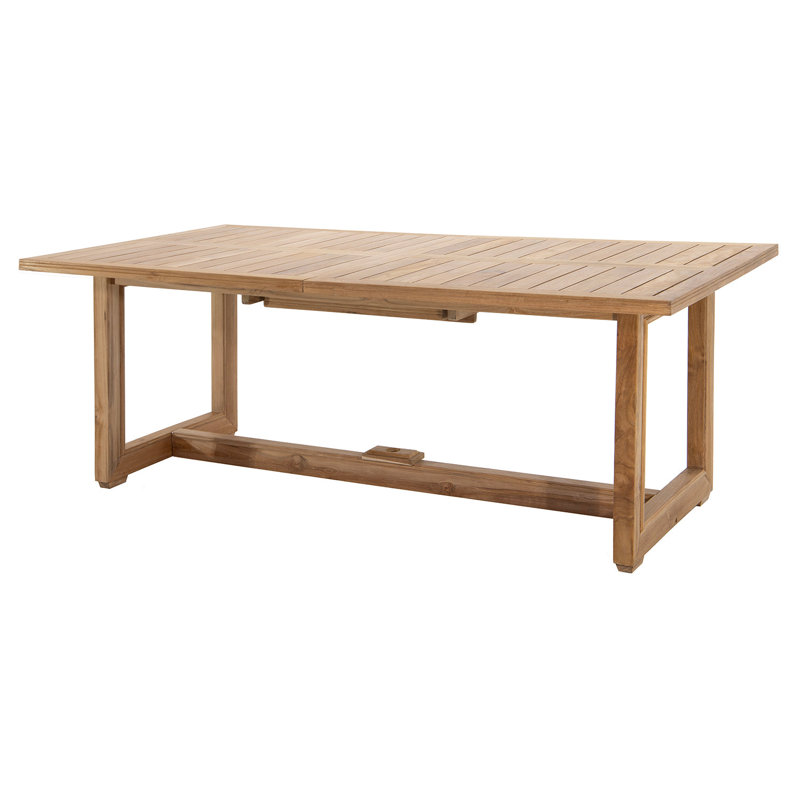 Table de salle à manger d'extérieur en teck de 79 po / 102,5 po Chatsworth