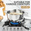 Ensemble de casseroles en acier inoxydable avec couvercles 1 pte et 2 pintes et 3 pintes Ensemble de casseroles en acier inoxydable 6 pièces 18/10 Casseroles à induction