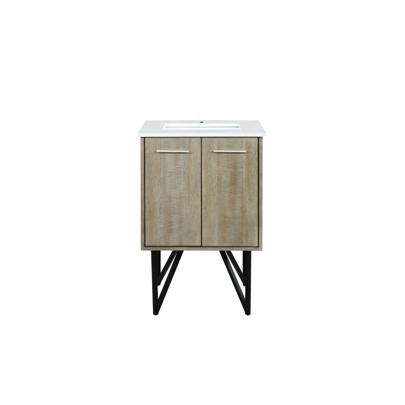 Lancy 24 in W x 20 in D Single Bath Vanity Top, White Cultured Marble
