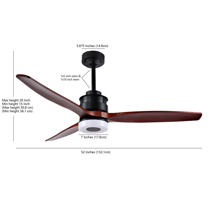 Beauregard Ceiling Fan with LED Lights