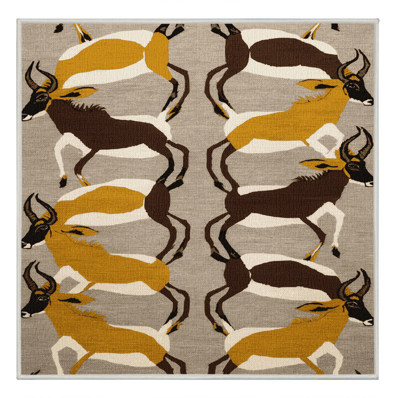  Tapis jaune lavable Duiker, Carré 6 pi