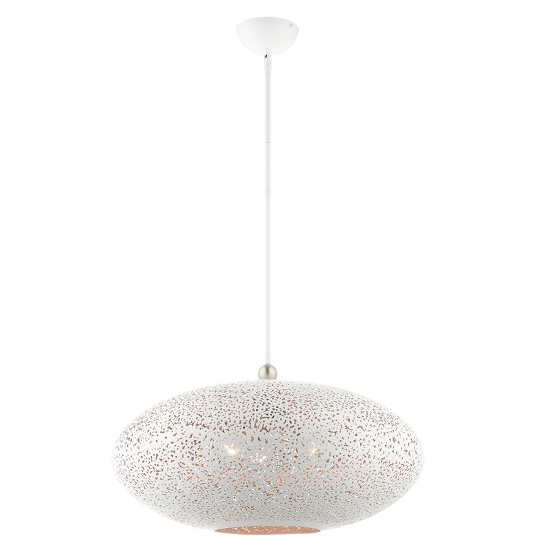 Bion - Light Bronze Pendant, White, 52.5"H x 24"W x 24"D