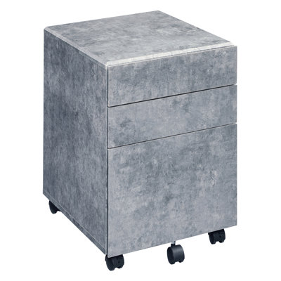 Silver 3-Drawer File Cabinet