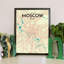 Moscow City Map - No Frame Print-1231732323