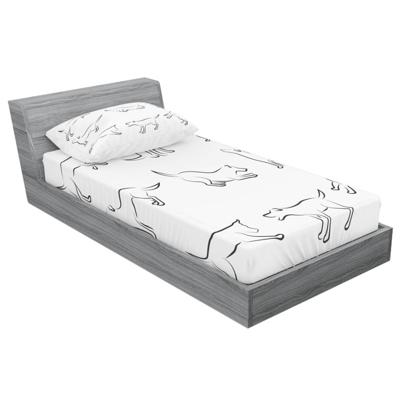 Microfiber Sheet Set, Twin Sheet Set with Fitted Sheet