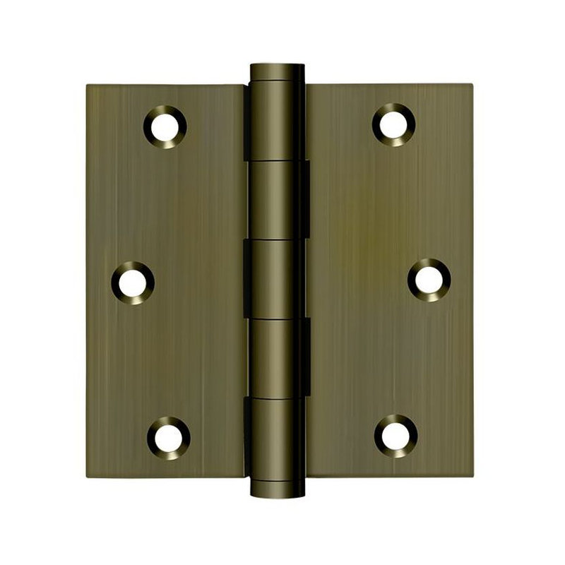 102'' x 102'' Butt Bearing Hinge, Antique Brass