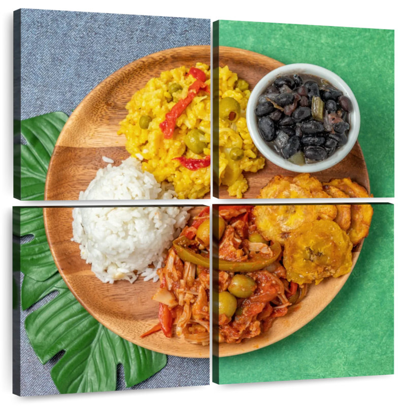 Yarlin Plate Of Cuban Food, 18" H x 18" W