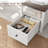 Modern Farmhouse Computer Desk with LED Lights and Power Outlets-206646707