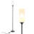 64.96'' Black LED Torchiere Floor Lamp Set with Outlet