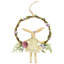 Girl Bunny Artificial Floral Easter Wreath - 10"