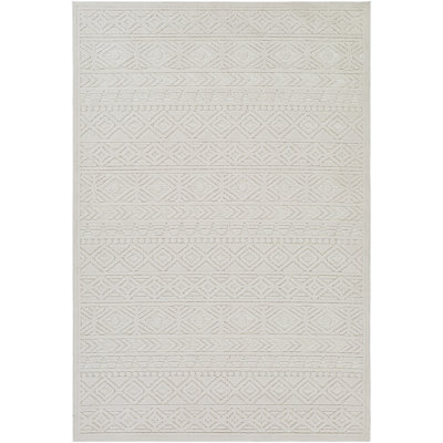 Tapis intérieur / extérieur crème Emert Southwestern