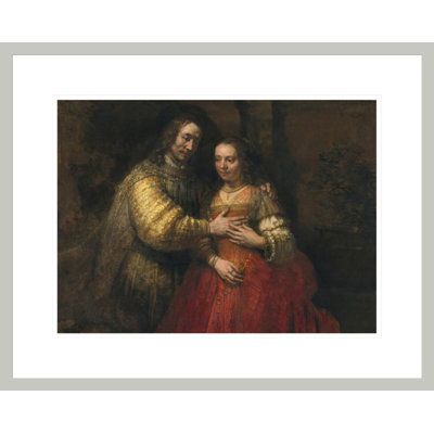 La fiancée juive par Rembrandt van Rijn - Estampe numérique encadrée