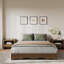 Base de lit plateforme en bois Minimalist Wavy Edge-129456378-129456379