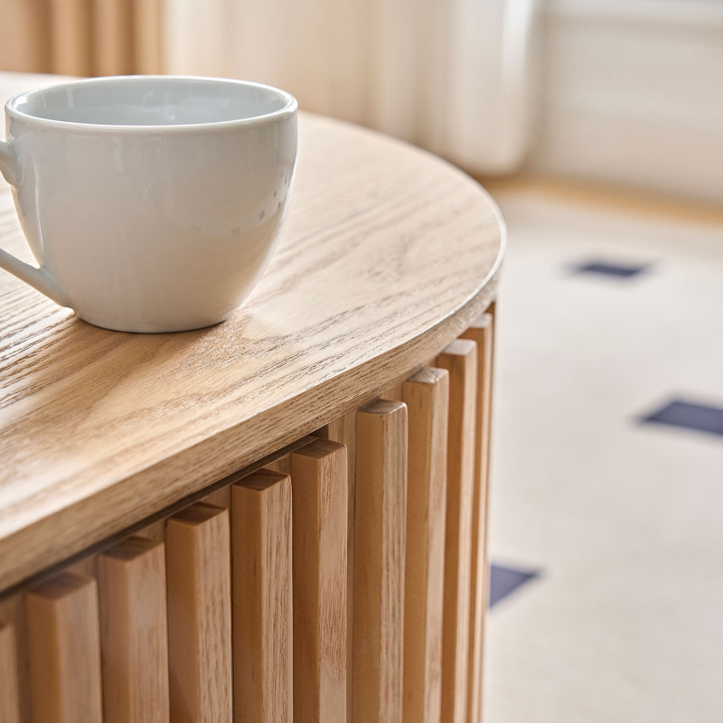 Table basse en MDF avec tiroir, Bois de chêne