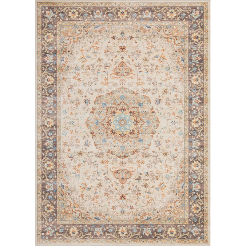 Eaglin 35B3496C4AD641E2BA8000E380C5A59B Ivory Area Rug, 59" x 83"