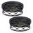 2 Light Farmhouse Flush Mount Ceiling Light-2 Pack (Bulbs Not Included)