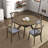 47.24''Round Rubber Wood Dining Table For 4-6 With Wooden Trestle Pedestal Base,Modern Kitchen Wooden Table Dinner Table For Dining Room, Living Room-859665610