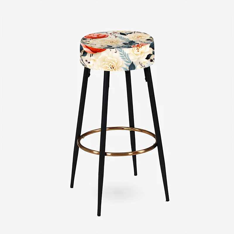 Boho Floral Eclecticism - Ensemble de 2 tabourets floraux