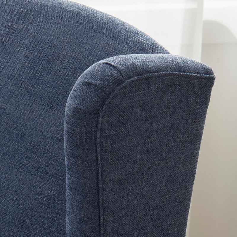 Upholstered Accent Chair, Navy Blue