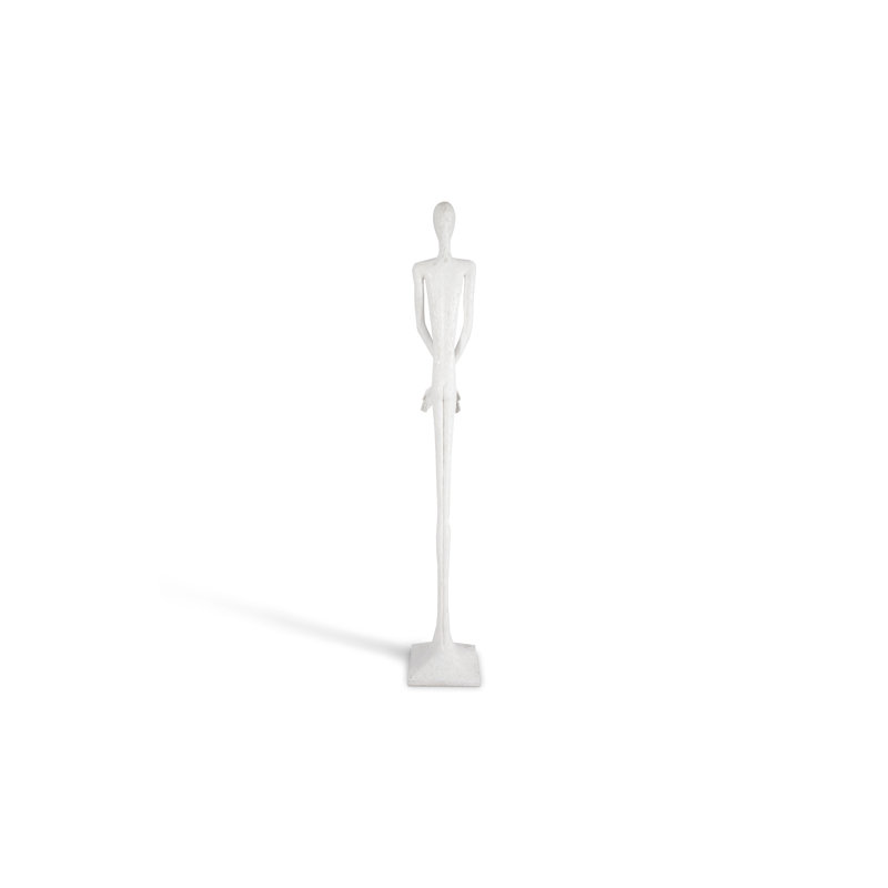 Lloyd Skinny Male Statue, White, 84" H x 16" W x 13" D