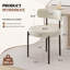 Dining Chairs Set, Leather Upholstered Chairs with Curved Backrest and Black Metal Legs, Multi-Pack Options Available-1165616758-1165616757