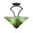 Zilo Semi-Flush 3-Bulbs Shown In Dark Granite Finish With 16" Crystal Glass-32416136-32416137