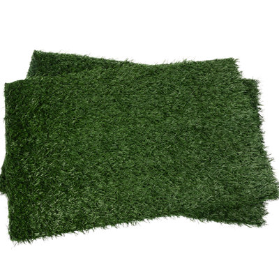 Gazon artificiel réaliste, paquet de deux, grand tapis d'urine pour animaux de compagnie, entretien, zones intérieures multiples, simplicité d'utilisation, longue durée de vie, literie en gazon remplaçable multi-sites, espaces, fonctionnement,