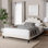 Lit plateforme tapissier Baxton Studio Albion Boucle