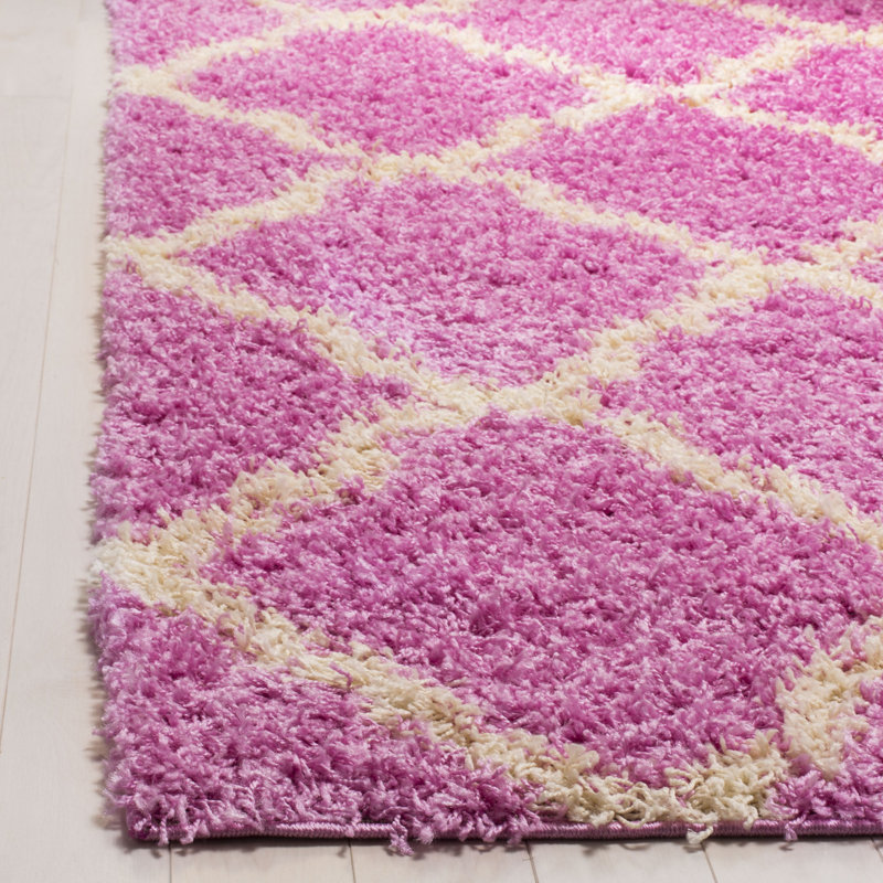 Tapis rose / ivoire Alonnah, Rectangle 8 pi 6 po x 12 pi