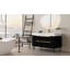 Meuble-lavabo autoportant en pierre frittée de 35,4 po avec lavabo encastré, bois massif multicouche imperméable, rangement à 4 tiroirs, fixation murale-125515031