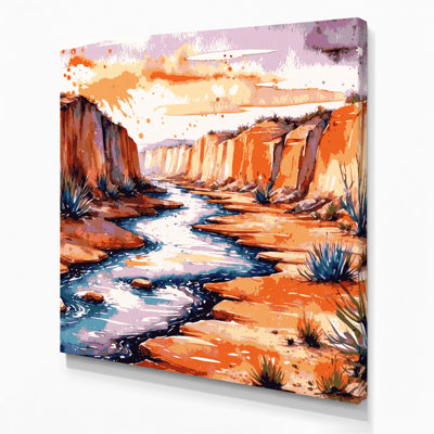 Art mural sur toile beige du sud-ouest, paysages Arroyo Stream 96