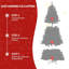 Arbre de Noël artificiel en flocage 6 pi avec paillettes multicolores - 1 326 pointes, conception à charnières et support en métal robuste-134530303