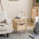 Oak 360° Swivel Nightstand  Bedside Table With Rotating Storage (Set Of 2)