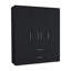 Armoire Bariloche, rangement multi-sections avec tringles de suspension, tablettes et 2 tiroirs noir