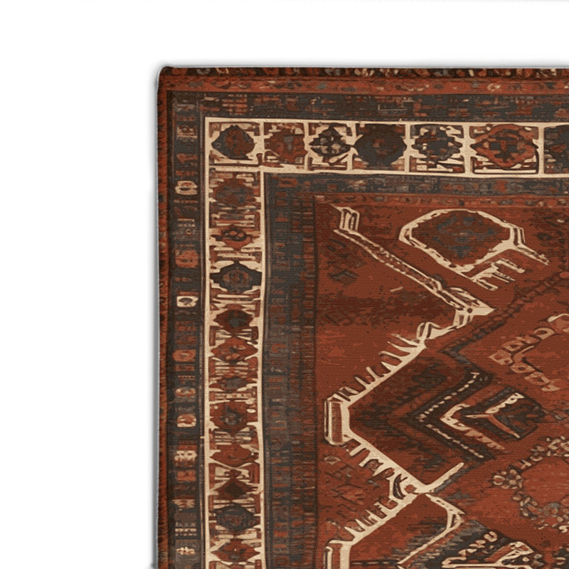 Tapis turc intérieur et extérieur brun, Rectangle 4pi x 6 pi