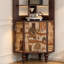 Vitrine décorative de coin en pin