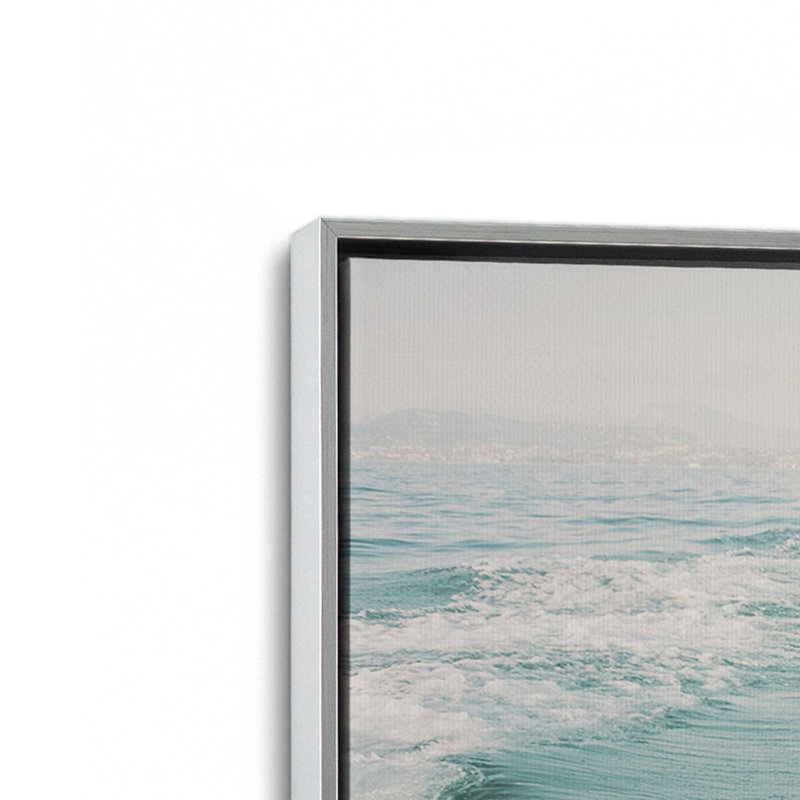 Impression sur toile Ocean Trails, Cadre en chrome poli, H 12,75 po x l 18,75 po x P 1,75 po, 1