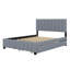 Lit plateforme tapissier avec 2 tiroirs et lit gigogne-1240934447