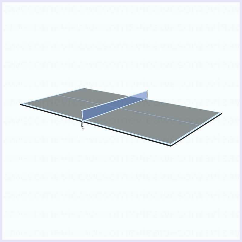 Plateau de table de tennis de table pliable et portable de 6 pi 3 po gris pour jeux d'intérieur, Gris