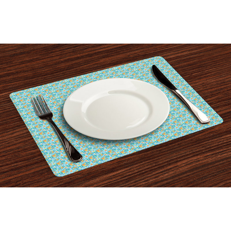 Polyester Floral Rectangle Placemat