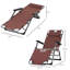 21 chaises de plage pliantes avec coussins et poches, réglables pour le patio, la pelouse, la piscine, la terrasse, l'extérieur, la chaise de piscine brune, la poche de bronzage. Pour la plage, la terrasse. Brun. Conception compacte et pliable,